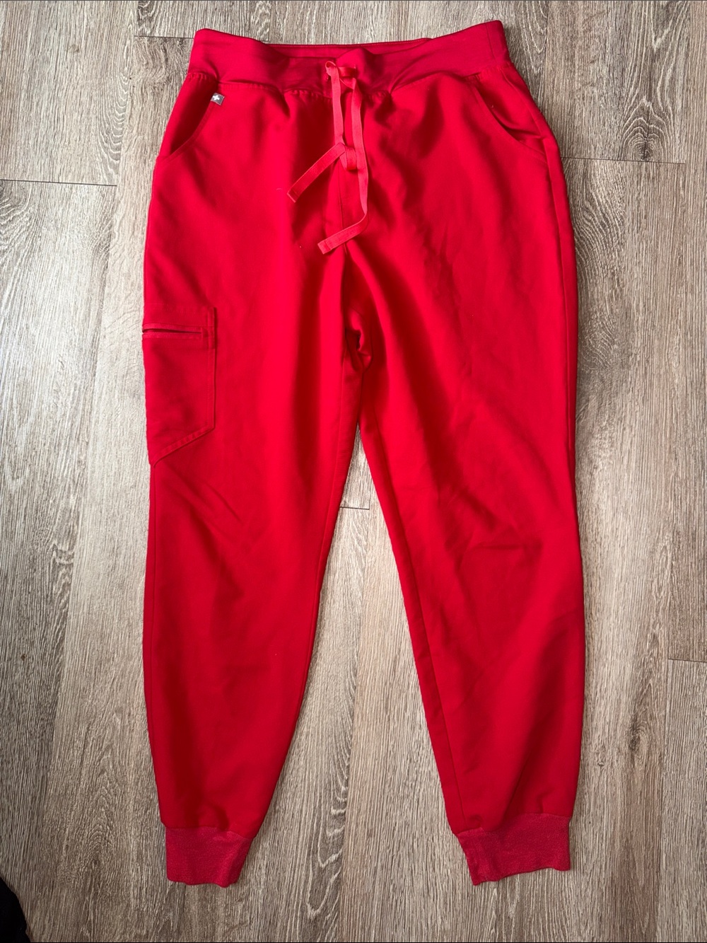 Figs Zamora scrub pants high waist size large Red Drawstring Joggers